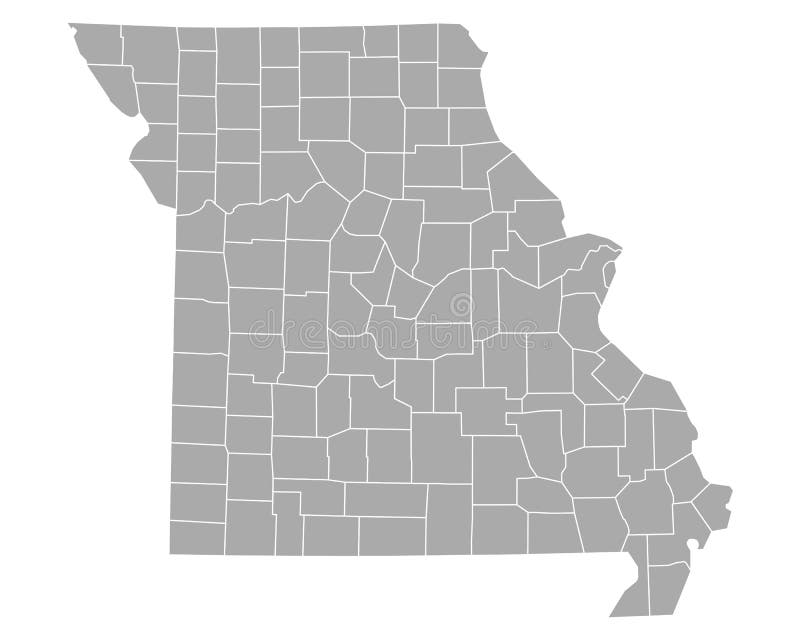 Map Missouri Counties Stock Illustrations – 554 Map Missouri Counties
