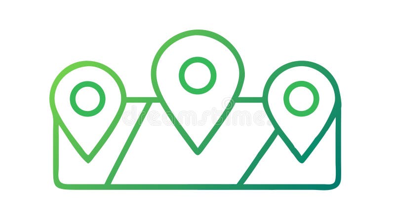 Map with Multiple Location Pins Marked, Geo. targeting, vector design Generative AI royalty free illustration