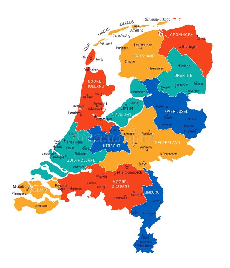 Map of Netherlands - Highly Detailed Vector Illustration Stock ...