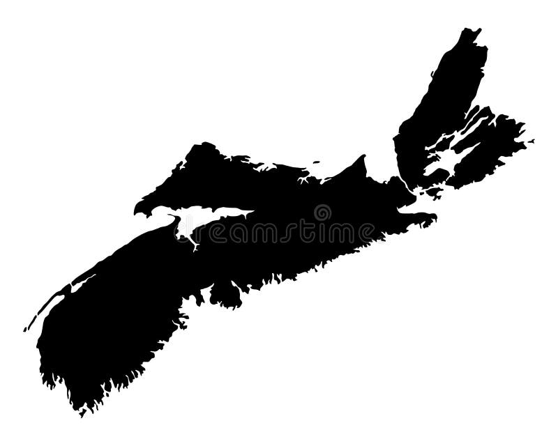 Map of Nova Scotia royalty free illustration