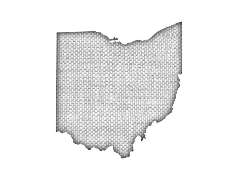 Map of Ohio on old linen stock photo. Image of canvas 96076768