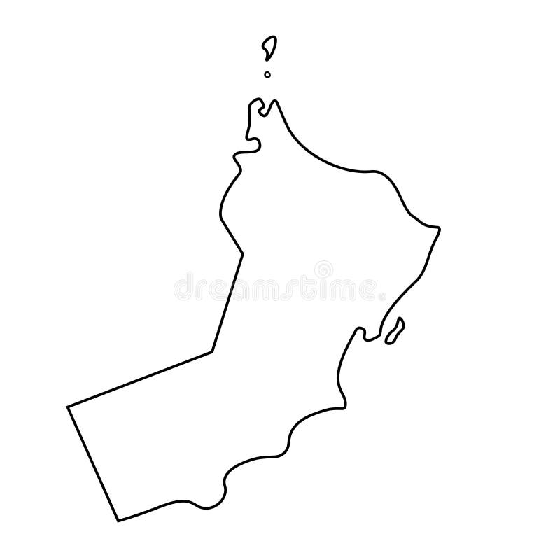Map of Oman - outline