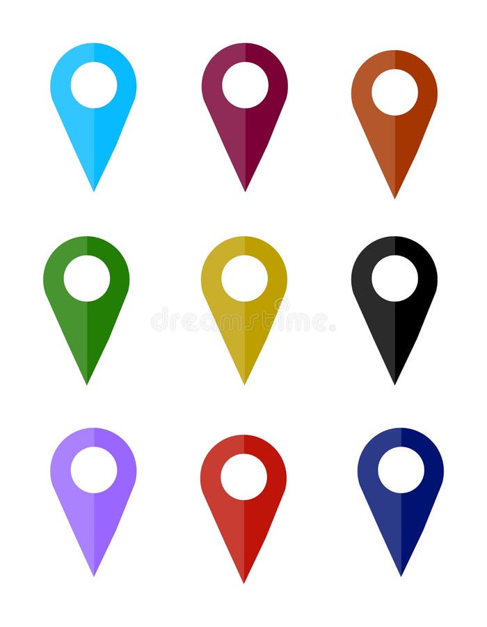 Map pin icon , flat design