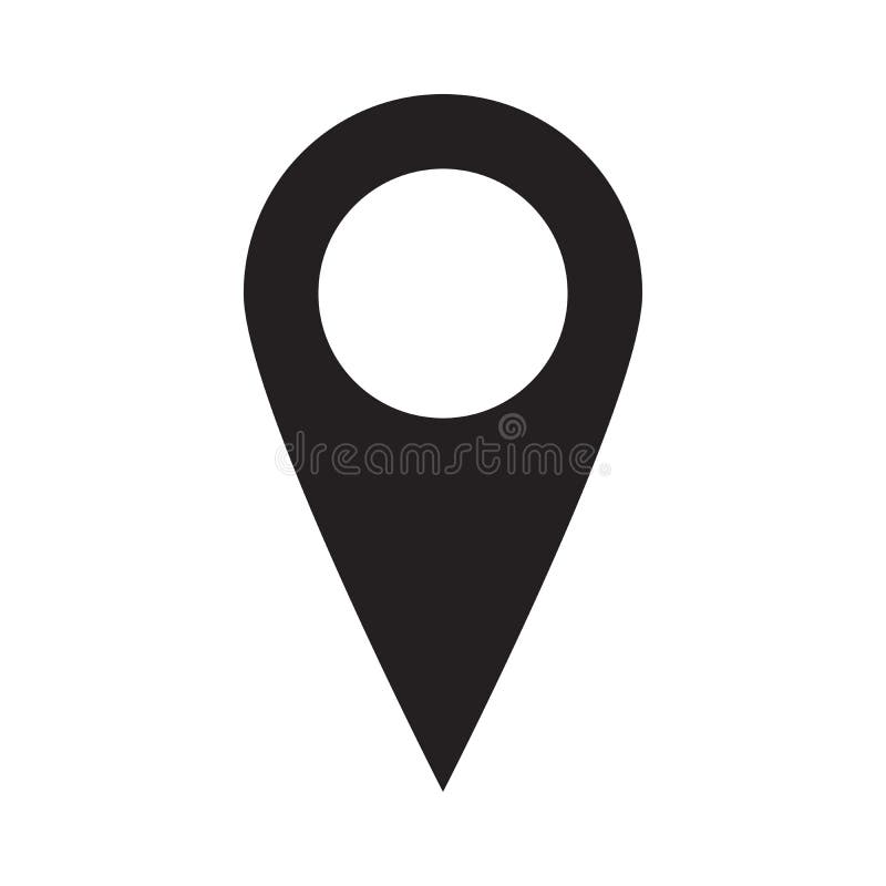 Location Icon Vector Pin Sign Isolated On White Stock Vector Illustration Of Button Internet 121319945