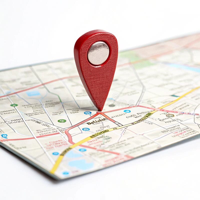 Map pointer isolated on white background stock illustration