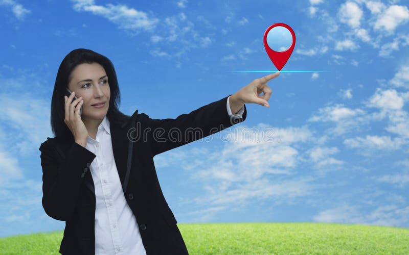 Concept de navigare indicator hartă stock photo