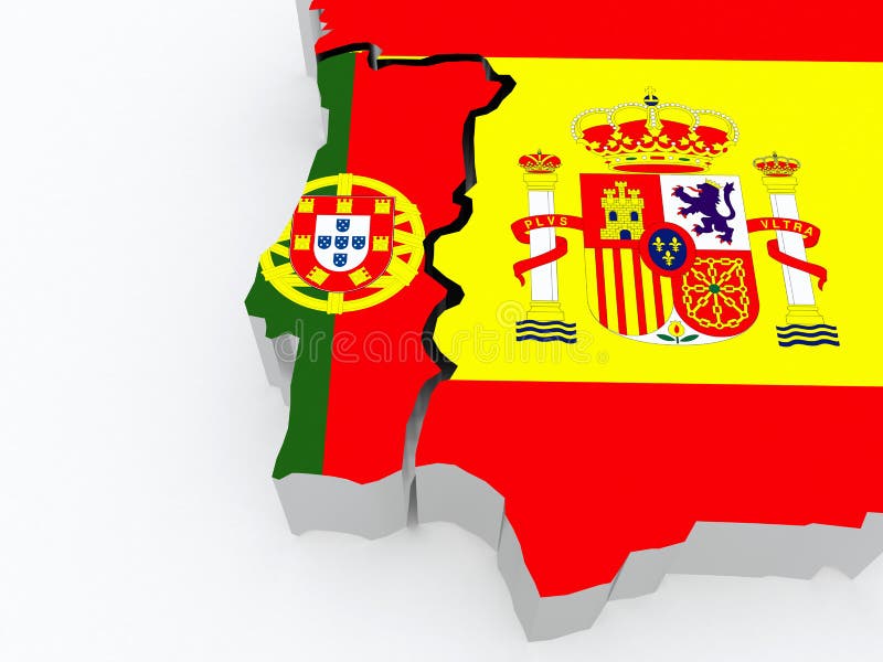 Europe 3D map with flag Portugal Stock Photo by ©albasu 66877853