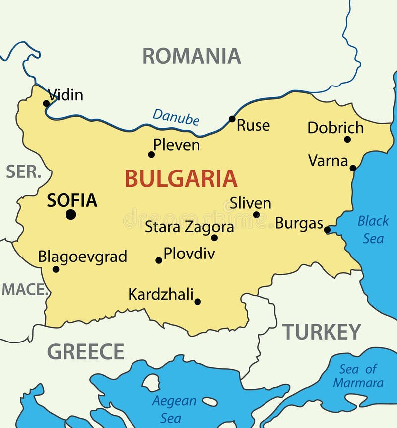 Map Republic Of Bulgaria Vector Royalty Free Stock Images Image