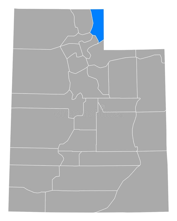 Map of Rich in Utah stock vector. Illustration of green 187358647