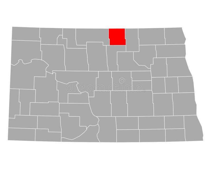 Map of Rolette in North Dakota Stock Vector Illustration of locator