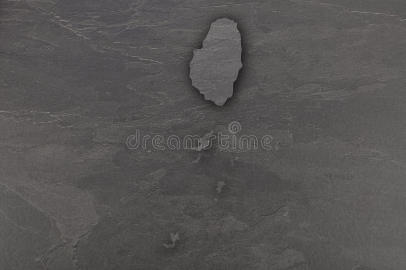 Map of Saint Vincent and the Grenadines on dark slate royalty free illustration