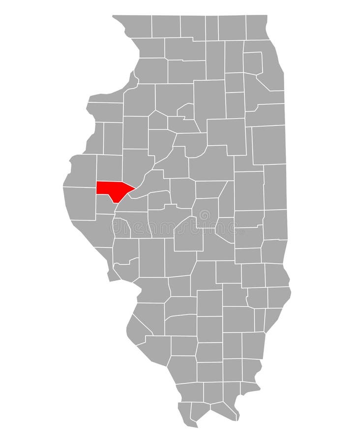 Map of Schuyler in Illinois Stock Vector Illustration of travel