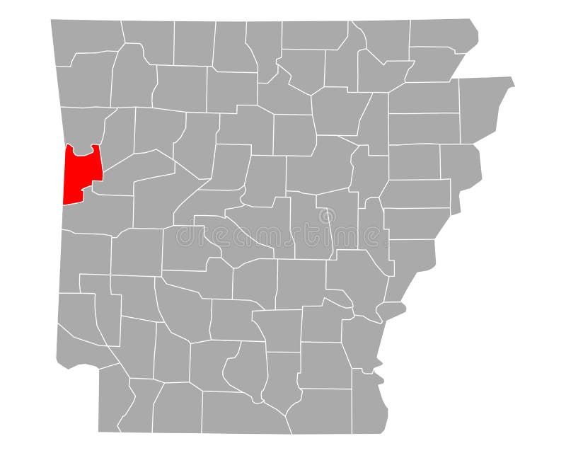 Map of Sebastian in Arkansas royalty free illustration