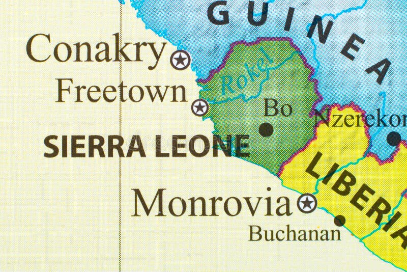 Sierra Leone And Surrounding Countries Map Printable