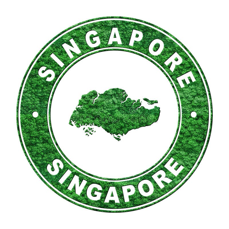 Map of Singapore, CO2 Emission Concept Stock Image Image of health