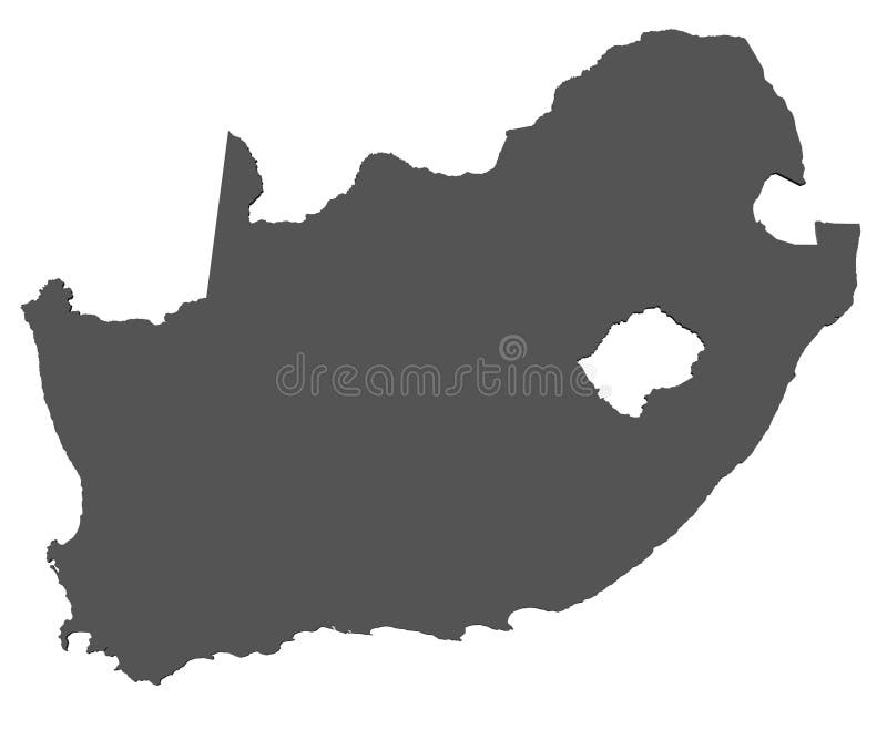 Map of Southafrica - isolated vector illustration