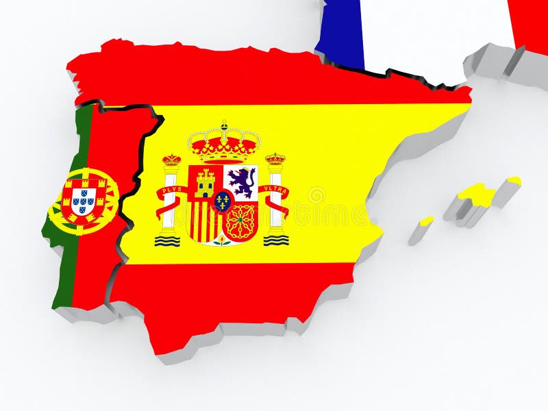 Europe 3D map with flag Portugal Stock Photo by ©albasu 66877853