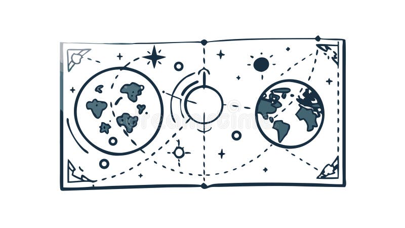 Map with Target and Location Pins, vector design Generative AI royalty free illustration