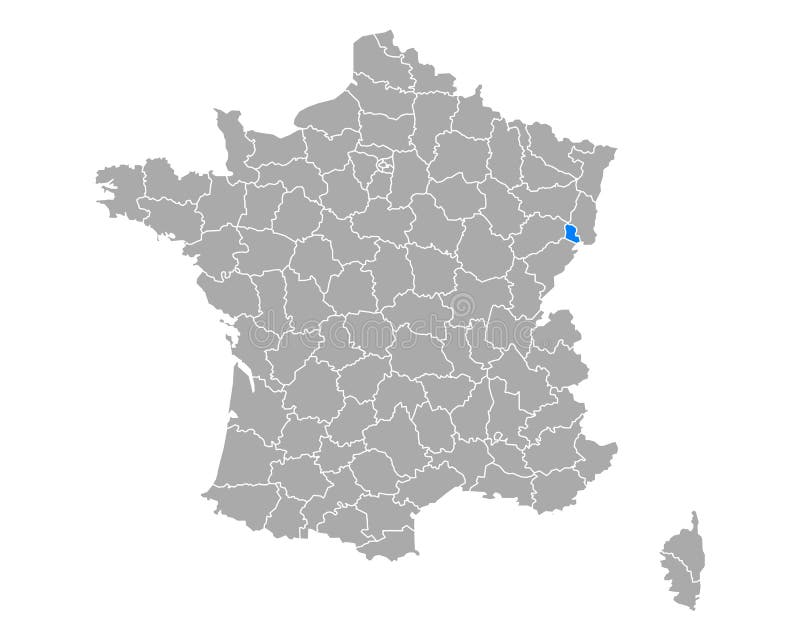 Map of Territoire De Belfort in France Stock Vector - Illustration of ...