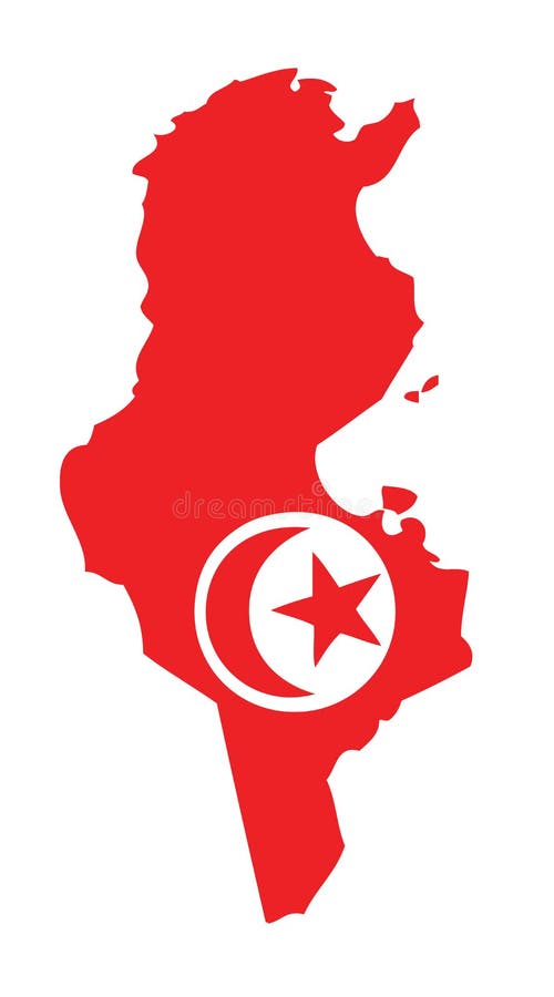 Map of Tunis stock illustration