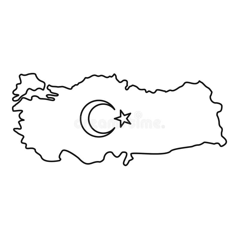 Turkey Country Map Outline Stock Illustrations 2,361 Turkey Country