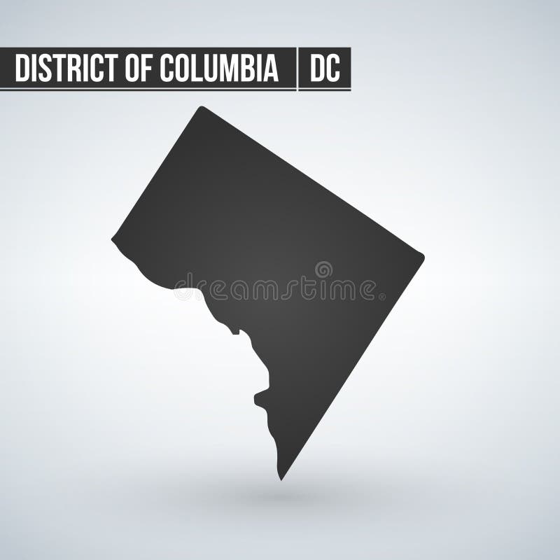 Map of the U.S. District of Columbia, vector illustration. stock illustration Map of the U.S. District of Columbia, vector illustration. stock illustration