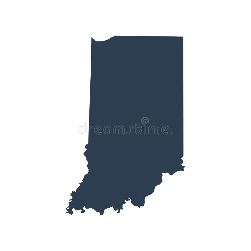 map of s in indiana Map Of The U S State Indiana Stock Vector Illustration Of map of s in indiana