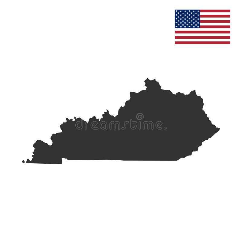 Map of the U. S. state of Kentucky stock illustration