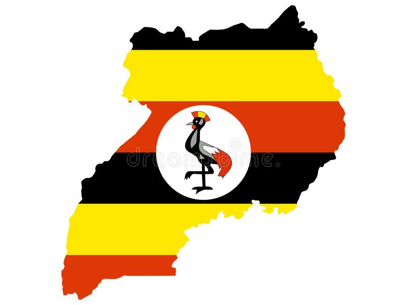 Map of Uganda stock illustration