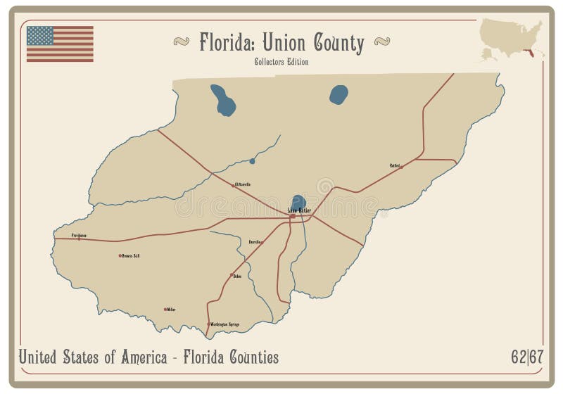 map-of-union-county-in-florida-stock-vector-illustration-of-play