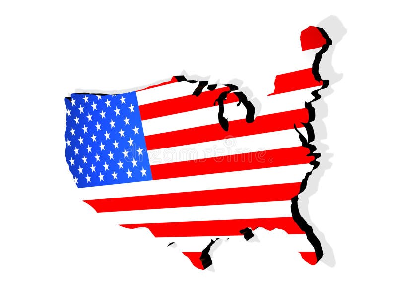 Map the USA royalty free illustration