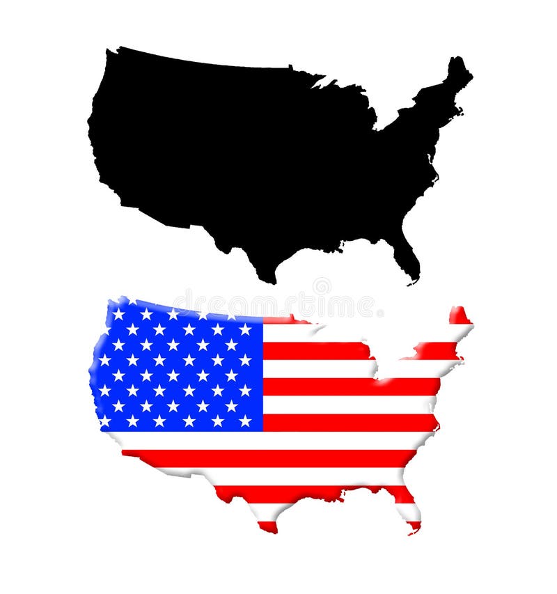 Map usa vector stock illustration