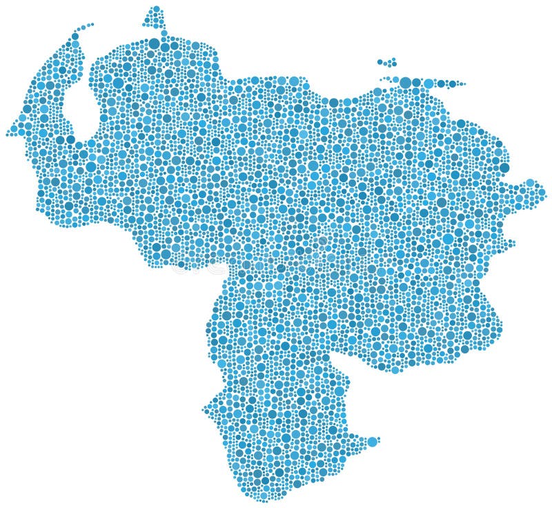 Venezuela Map Shaded Relief Color Height Map On White Background 3d