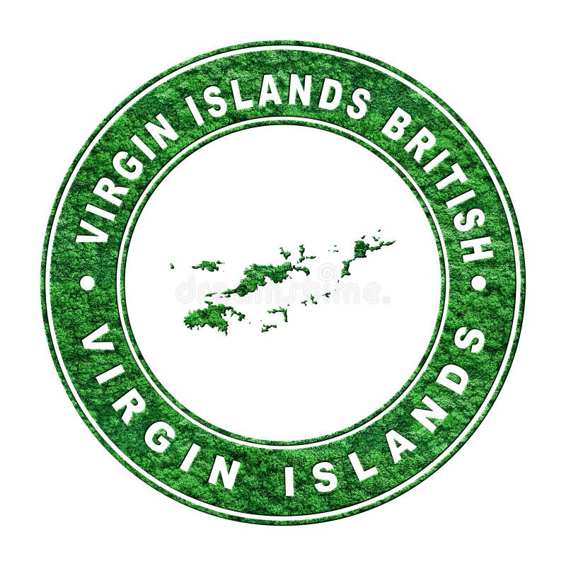 Map of Virgin Islands British, CO2 Emission Concept Stock Photo Image