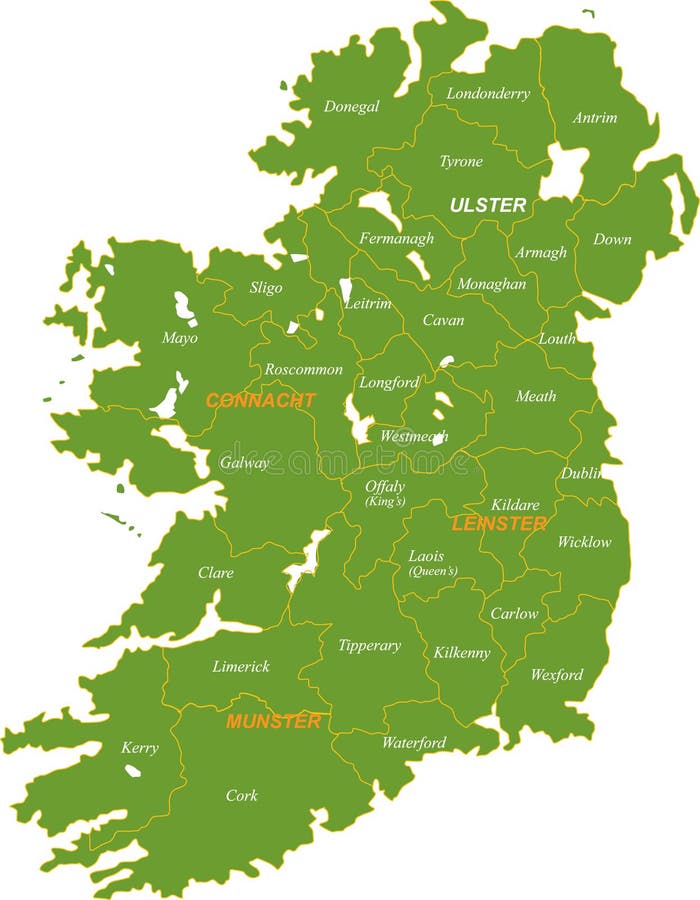 Map of the whole Ireland.