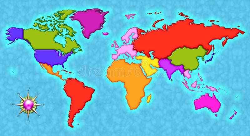 Map of the world vector illustration