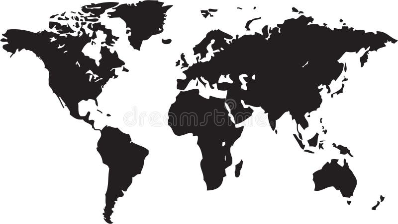 Map of the world stock illustration