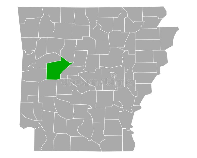 Arkansas Yell county map stock vector. Illustration of states 88614810