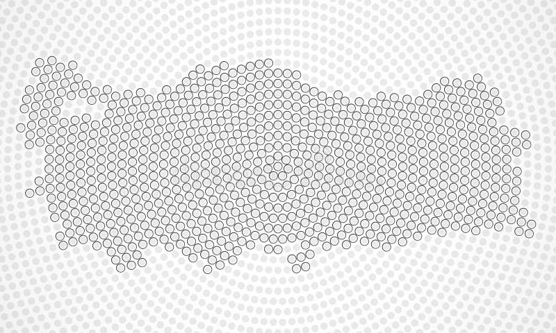 Mapa abstrato de pontos radiais, conceito de intervalo m?nimo de Turquia ilustração royalty free Mapa abstrato de pontos radiais, conceito de intervalo m?nimo de Turquia ilustração royalty free