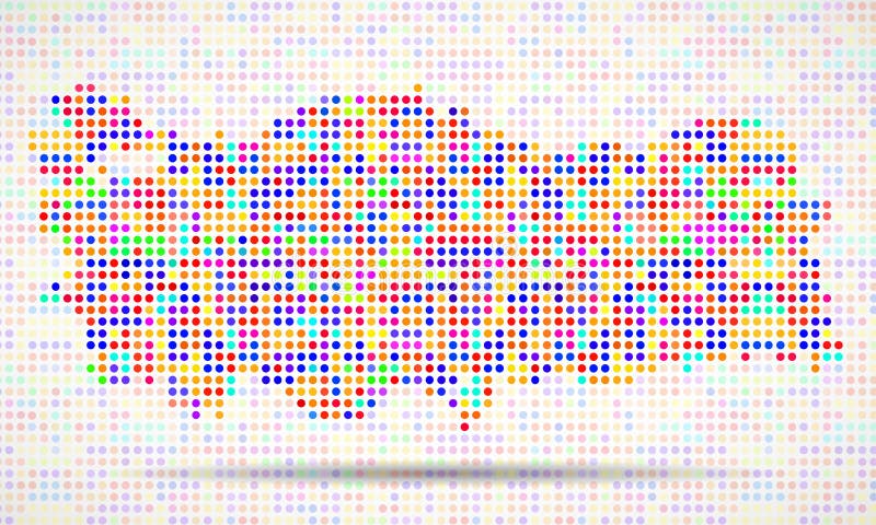Mapa abstrato de Turquia, pontos coloridos ilustração stock Mapa abstrato de Turquia, pontos coloridos ilustração stock
