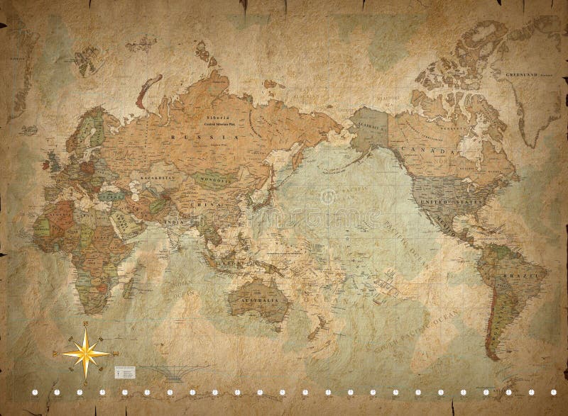 mapa antykwarski świat royalty ilustracja mapa antykwarski świat royalty ilustracja