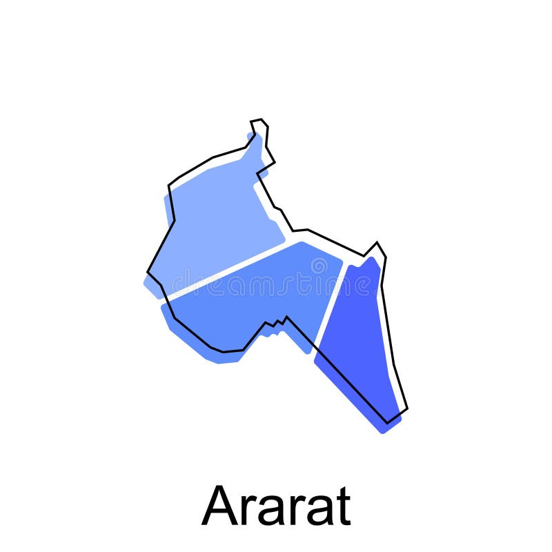 Mapa ararat. mapa wektorowa modelu wektora kraju armenia odpowiednia dla Twojej firmy royalty ilustracja
