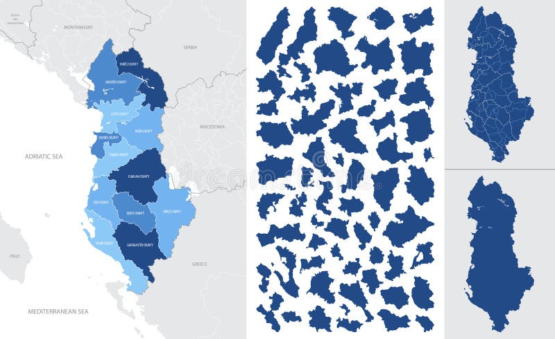 Divis?es Administrativas Do Mapa De Portugal Ilustração do Vetor -  Ilustração de cartografia, naturalizado: 145582107