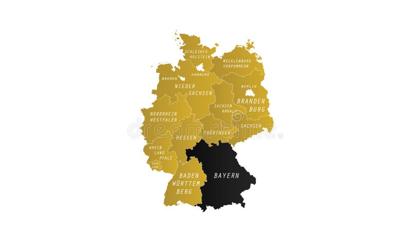 Mapa niemiec landy bawaria