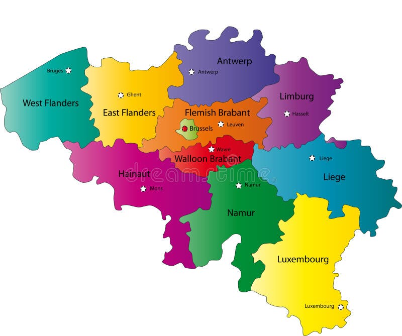 Mapa Belgia ilustracji Mapa Belgia ilustracji