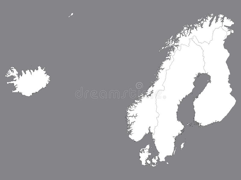 Mapa Da Escandinávia. Noruega Suécia Finlândia Dinamarca Islândia E Ilhas  Faroé. Mapa Dos Países Nórdicos. Fundo Vetorial Para Ilustração Stock -  Ilustração de noruega, europeu: 198454676