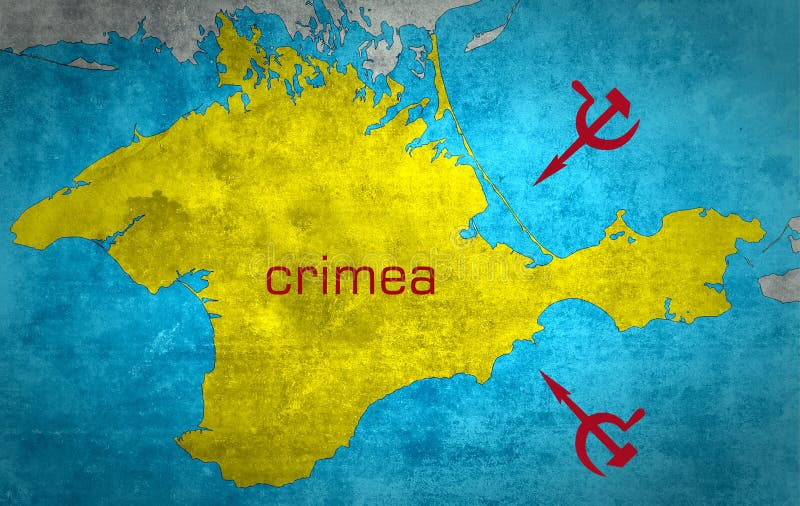Mapa Crimea z Rosyjską ekspansją obrazy royalty free Mapa Crimea z Rosyjską ekspansją obrazy royalty free