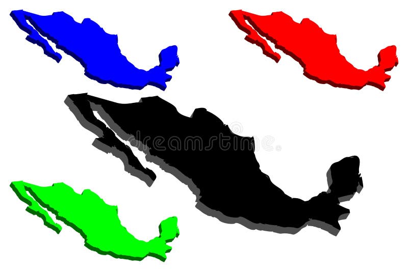 mapa 3D de México libre illustration mapa 3D de México libre illustration