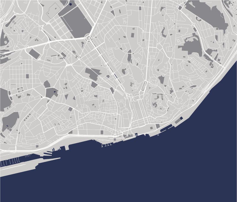 Mapa Vetorial Portugal Com Principais Cidades Rios imagem vetorial de  Lesniewski© 215948804