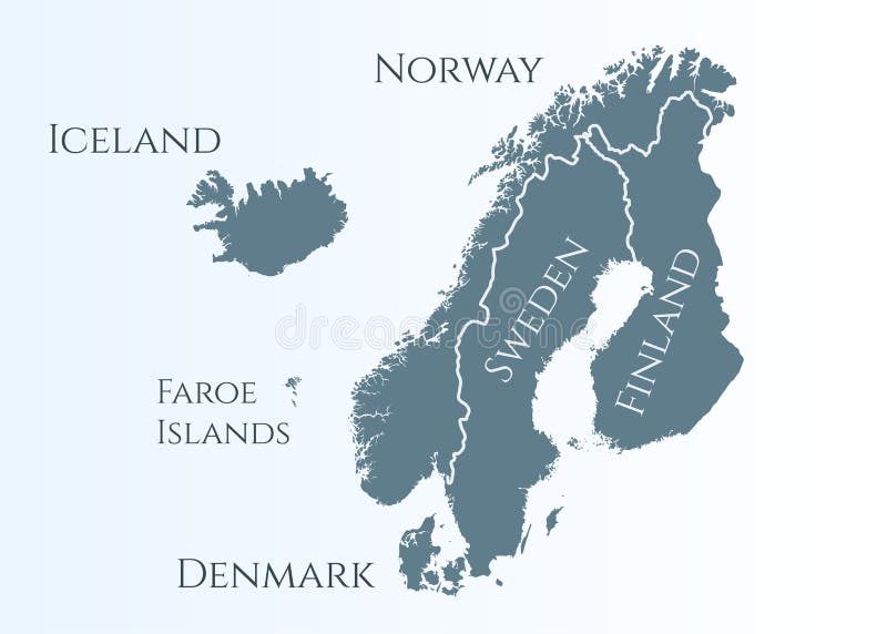 Mapa De Escandinávia - De Noruega, Suécia, De Finlandia E De Dinamarca  Ilustração Stock - Ilustração de europa, vermelho: 153814988